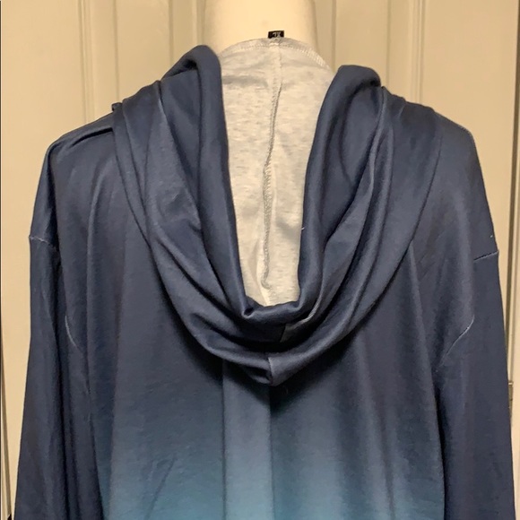 Women’s Blue/turquoise Ombré Hooded Long Sleeves - Picture 5 of 5